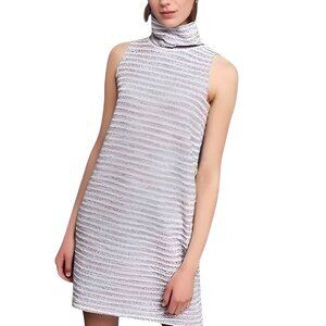 NEW Anthropologie Akemi+Kin Nubby Tweed Sleeveless Turtleneck Mini Dress Size M
